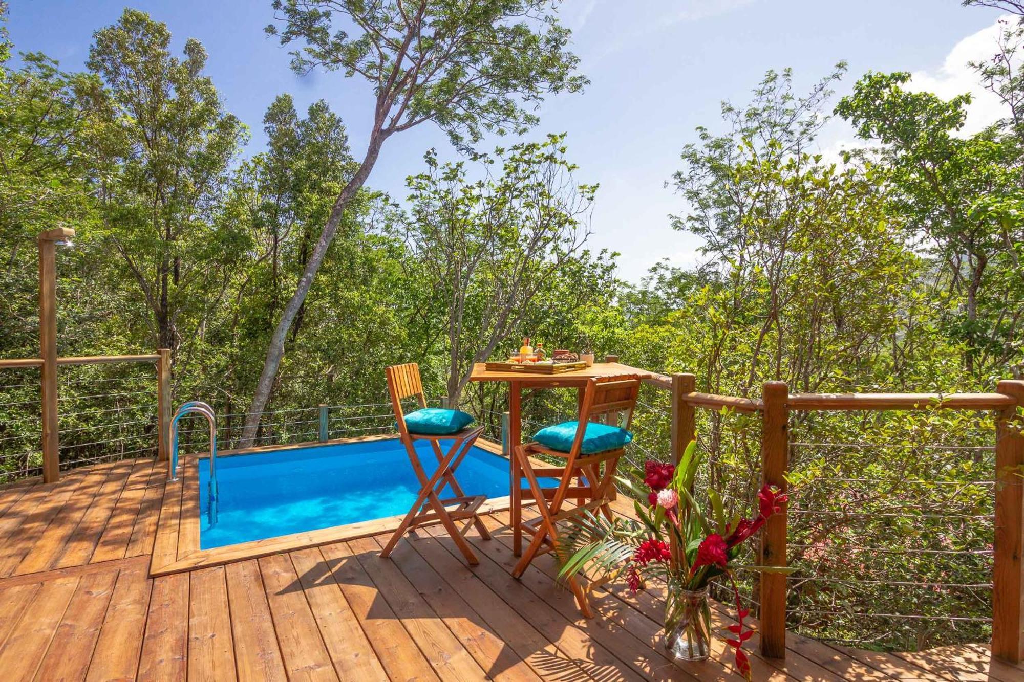 Au Jardin Des Colibris Ecolodge&Spa Deshaies Bagian luar foto